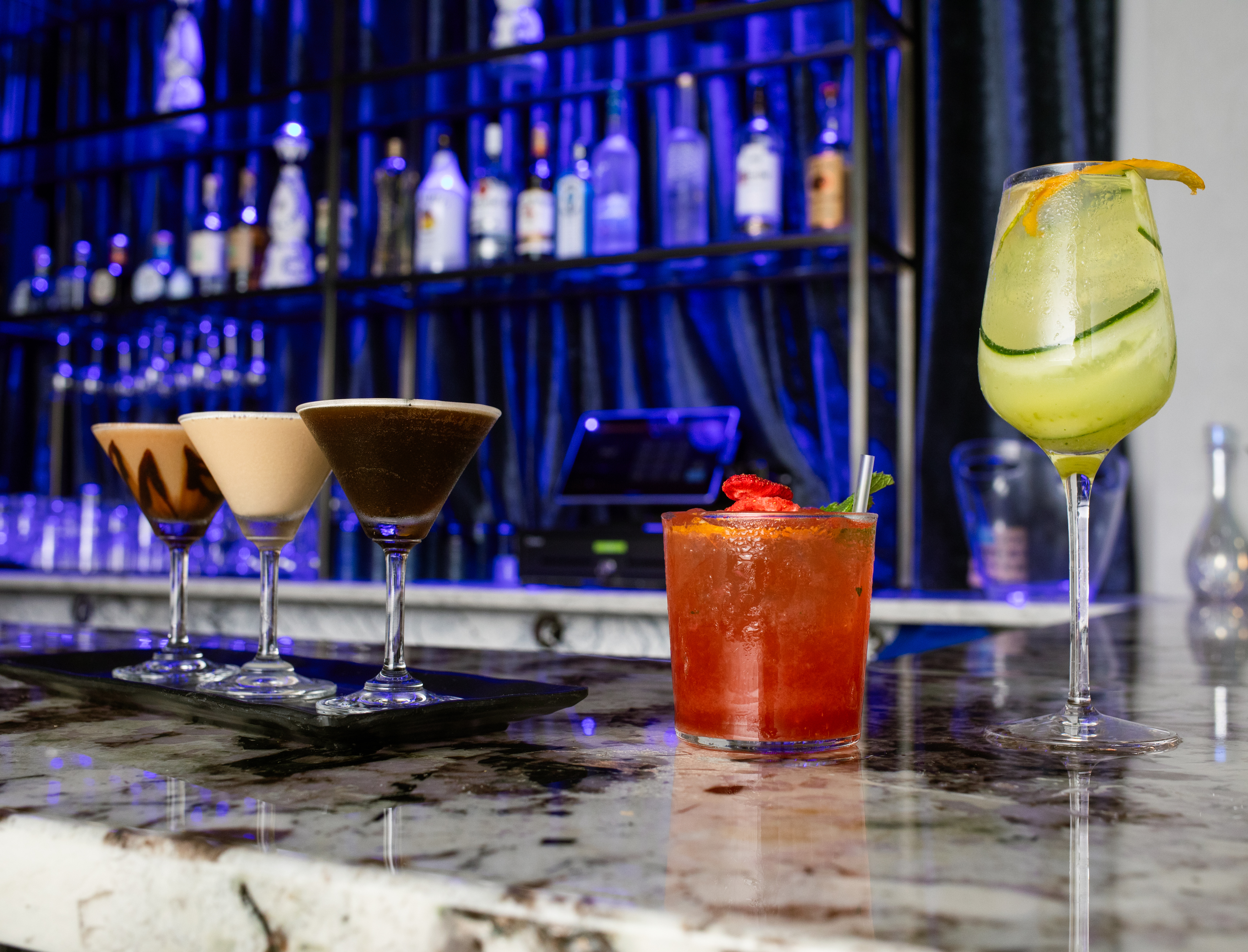 Specialty cocktails at the Partake NYC bar